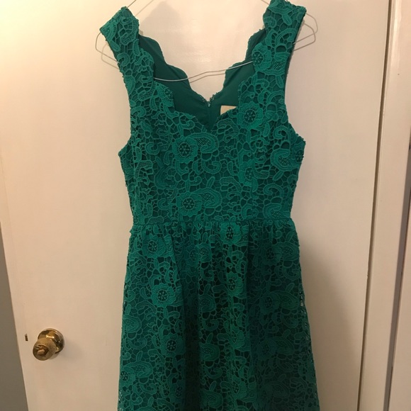 Modcloth Dresses & Skirts - Teal Eyelet Dress